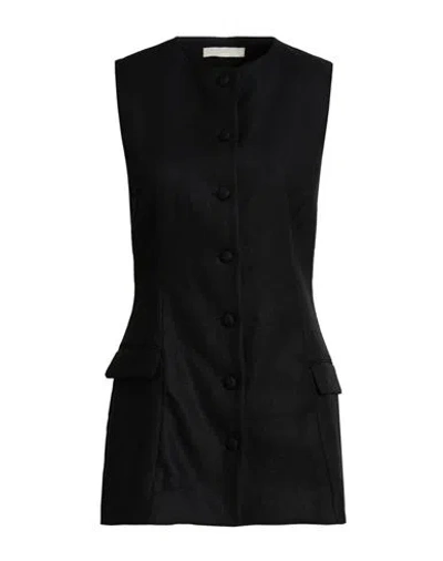 Faithfull Woman Tailored Vest Black Size 2 Linen