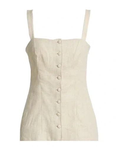 Faithfull Woman Top Beige Size 4 Linen In Neutral