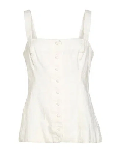 Faithfull Woman Top White Size 12 Linen