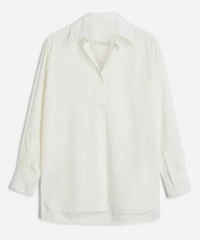 Faithfull Women's Capri White Oversized Cotton Shirt In Red