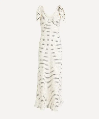 Faithfull Women's Solana Polka-dot Midi Dress In White