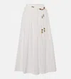 Faithfull X Monikh Oliveria Silk And Cotton Maxi Skirt In White