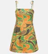 Faithfull Ysla Printed Linen Minidress In Multicoloured