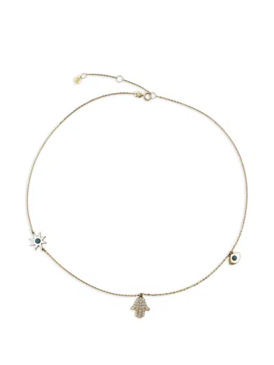 Falamank 钻石手工吊饰项链 In Gold