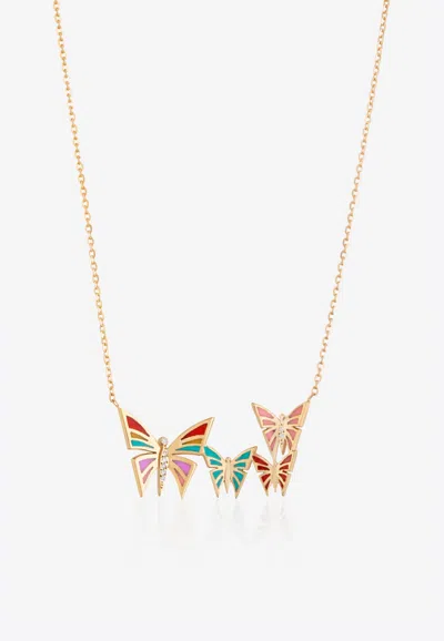 Falamank My Dream Is To Fly Necklace In 18-karat Yellow