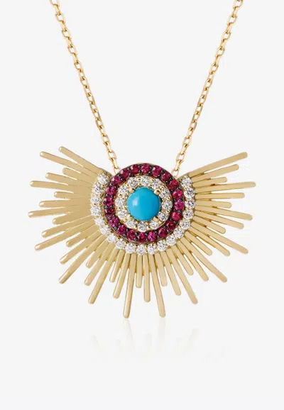 Falamank Soleil Collection Necklace In 18-karat Yellow