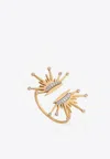 Falamank Special Order- Diamond Splash Collection Ring In 18-karat Yellow Gold And White Diamonds