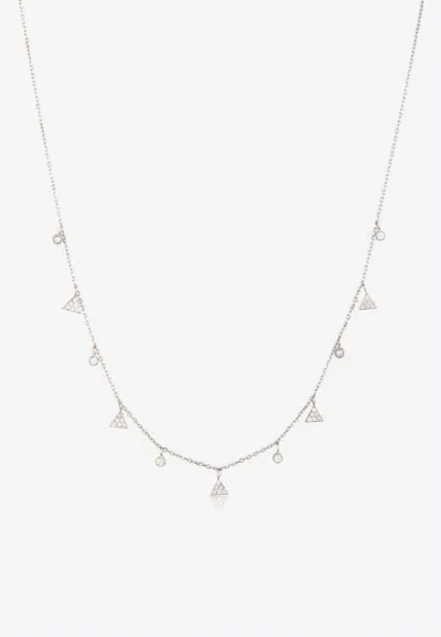 Falamank Sweet Collection 18-karat White Gold Necklace With White Diamonds