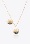 FALAMANK SWEET COLLECTION NECKLACE IN 18-KARAT YELLOW GOLD, BLACK AND WHITE DIAMONDS,C305