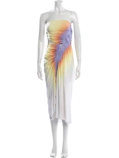 Pre-owned Fal-ash Tie-dye Print Midi Length Dress In Multi