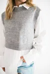 Falcon Park Amelia Vest In Grey In Gray