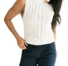 Falcon Park Autumn Knit Top In Ivory In Multi
