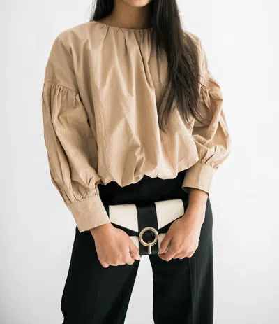 Falcon Park Ava Top In Mocha In Brown
