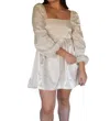 Falcon Park Blaire Babydoll Dress In Ivory In Multi