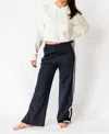 Falcon Park Catalina Bow Detail Track Pants In Black In Black