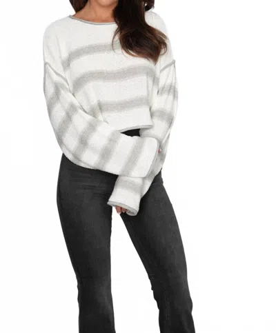 Falcon Park Gracelynn Knit Top Stripe In White
