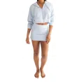 Falcon Park Jeanie French Terry Hoodie & Skort Set In Blue In Blue