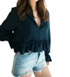 Falcon Park Macy Top In Navy In Blue
