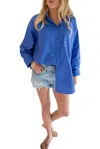 Falcon Park Monica Button Up Shirt In Blue In Blue