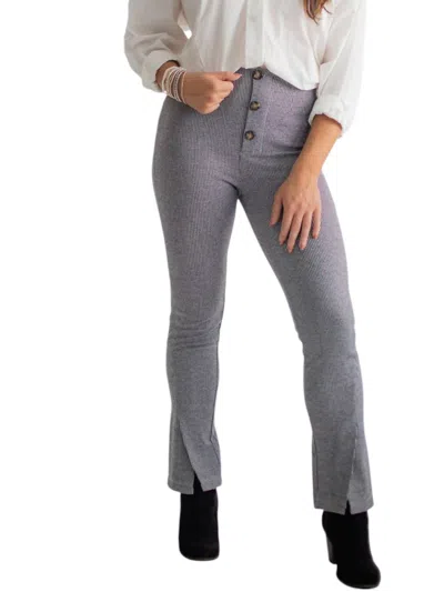 Falcon Park Natalie Knit Pants In Black/white In Gray