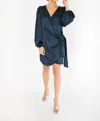 Falcon Park Nova Wrap Dress In Blue In Blue