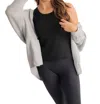 Falcon Park Ophelia Open Front Cardigan In Heather Grey In Grey