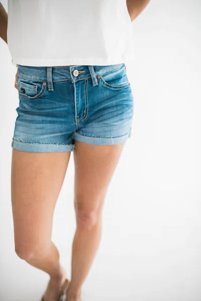 Falcon Park Quinley Mid Rise Shorts In Blue