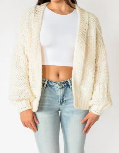 Falcon Park Sawyer Cardigan In Cream In White