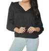 Falcon Park Shay Satin Blouse In Black In Black