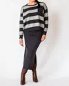 Falcon Park Siarah Sweater In Navy Blue & Light Grey In Multi