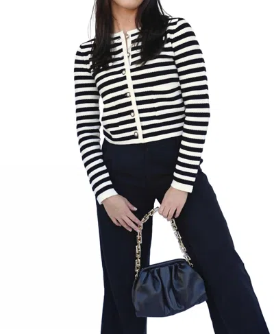 Falcon Park Stella Cardigan In Black