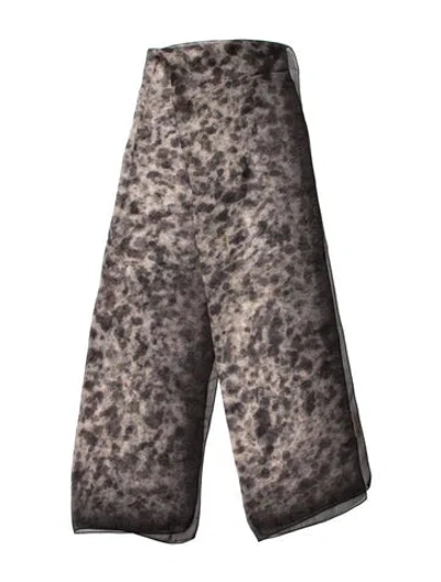 Pre-owned Falconeri Animal Print Scarf In Black
