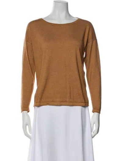 Pre-owned Falconeri Cashmere Bateau Neckline Sweater In Neutral