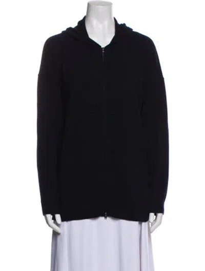 Pre-owned Falconeri Cashmere Bomber Jacket In Black