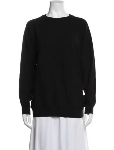 Pre-owned Falconeri Cashmere Crew Neck Sweater In Black