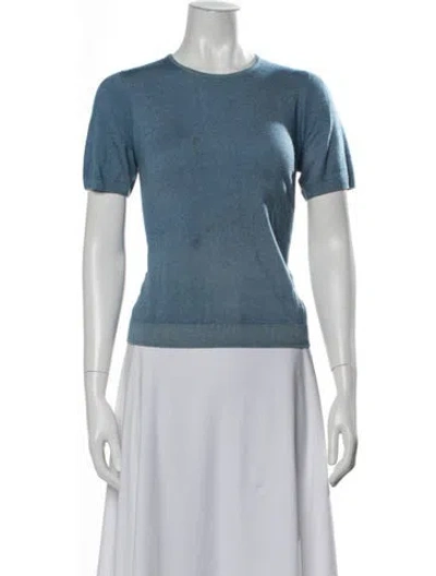 Pre-owned Falconeri Cashmere Crew Neck Sweater In Blue
