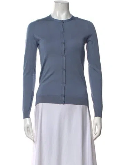 Pre-owned Falconeri Cashmere Crew Neck Sweater In Blue