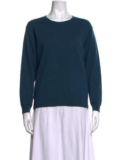 Pre-owned Falconeri Cashmere Crew Neck Sweater In Blue
