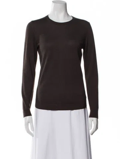 Pre-owned Falconeri Cashmere Crew Neck Sweater In Brown