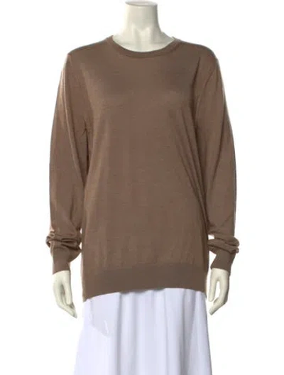 Pre-owned Falconeri Cashmere Crew Neck Sweater In Brown