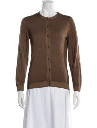 Pre-owned Falconeri Cashmere Crew Neck Sweater In Brown