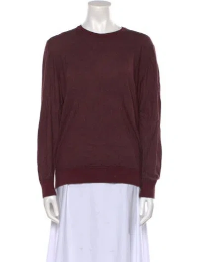 Pre-owned Falconeri Cashmere Crew Neck Sweater In Burgundy