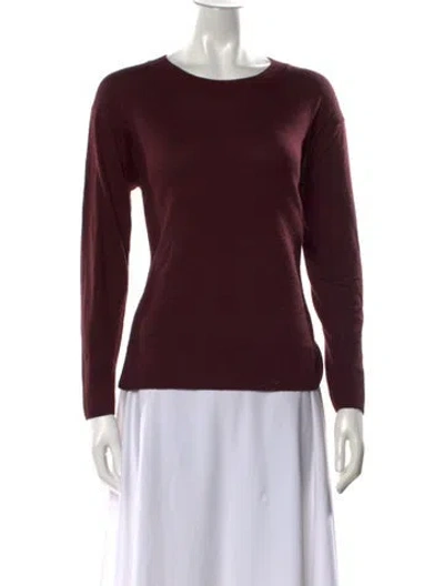 Pre-owned Falconeri Cashmere Crew Neck Sweater In Burgundy