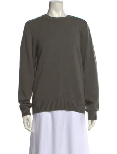 Pre-owned Falconeri Cashmere Crew Neck Sweater In Green