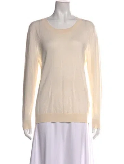 Pre-owned Falconeri Cashmere Crew Neck Sweater In Neutral