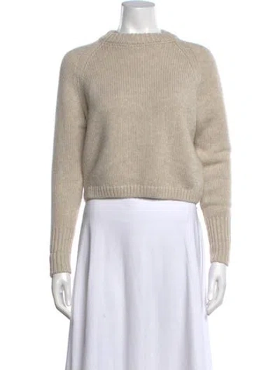 Pre-owned Falconeri Cashmere Crew Neck Sweater In Neutrals