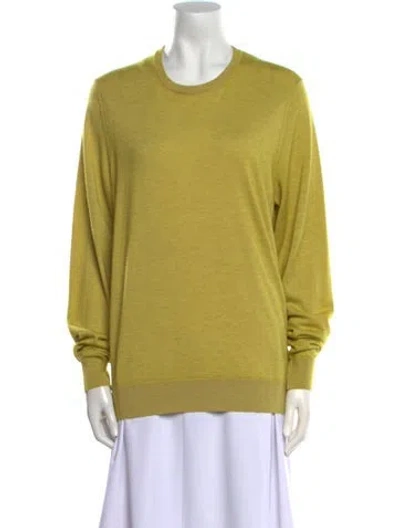 Pre-owned Falconeri Cashmere Crew Neck Sweater In Yellow