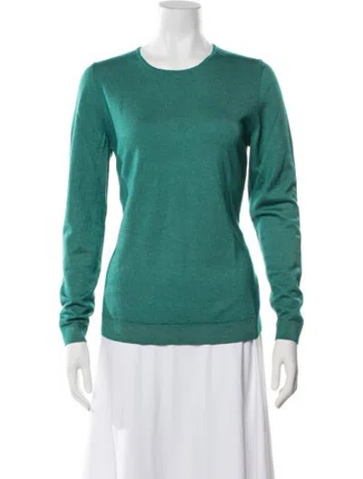 Pre-owned Falconeri Cashmere Crew Neck Top In Green