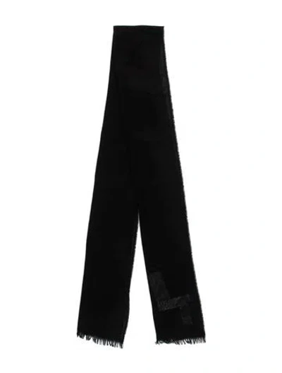 Pre-owned Falconeri Cashmere Graphic Print Scarf In Black