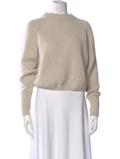 Pre-owned Falconeri Cashmere Mock Neck Sweater In Neutral